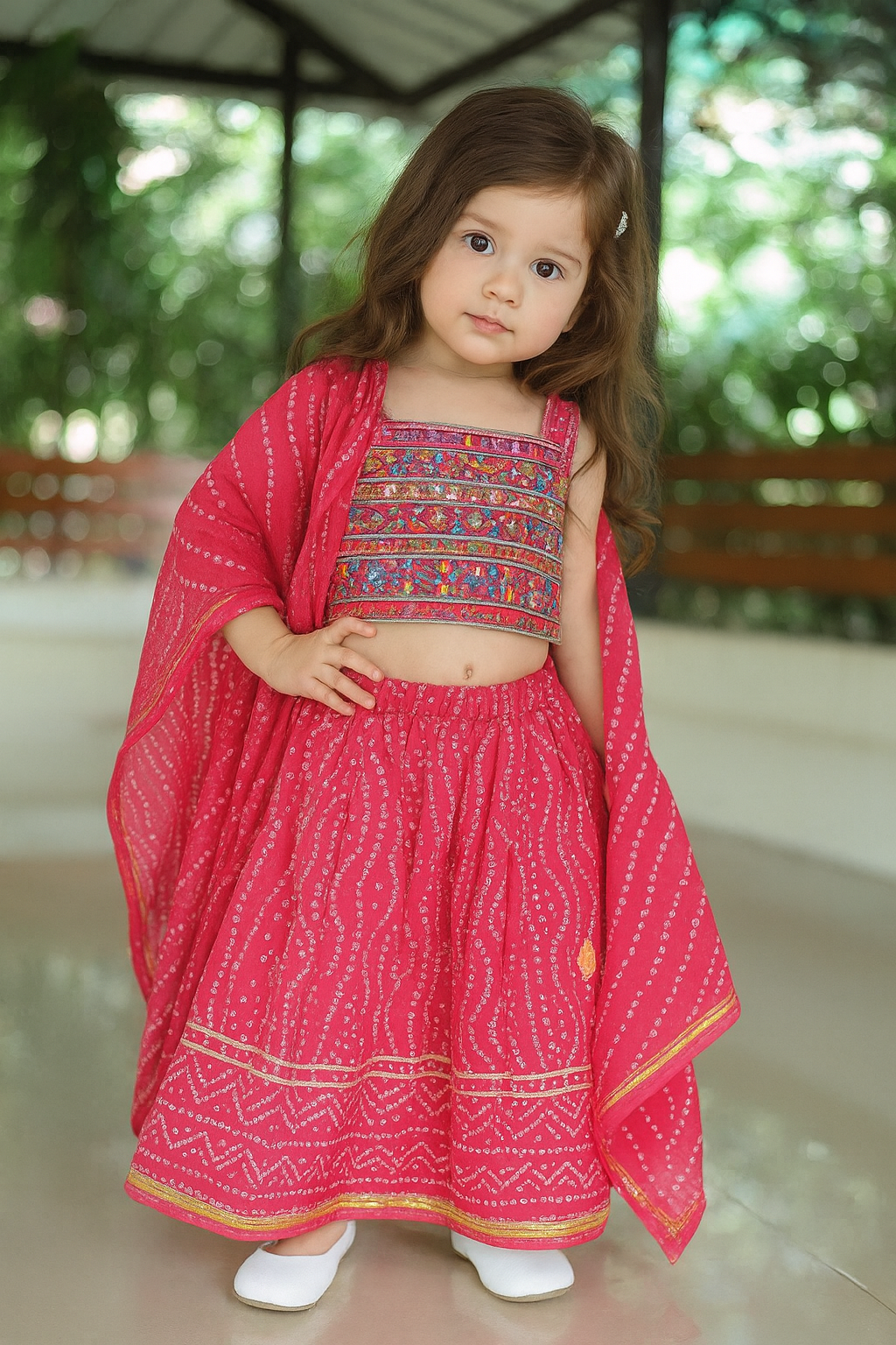 Girls Soft & Comfortable Chaniya Choli - Pink