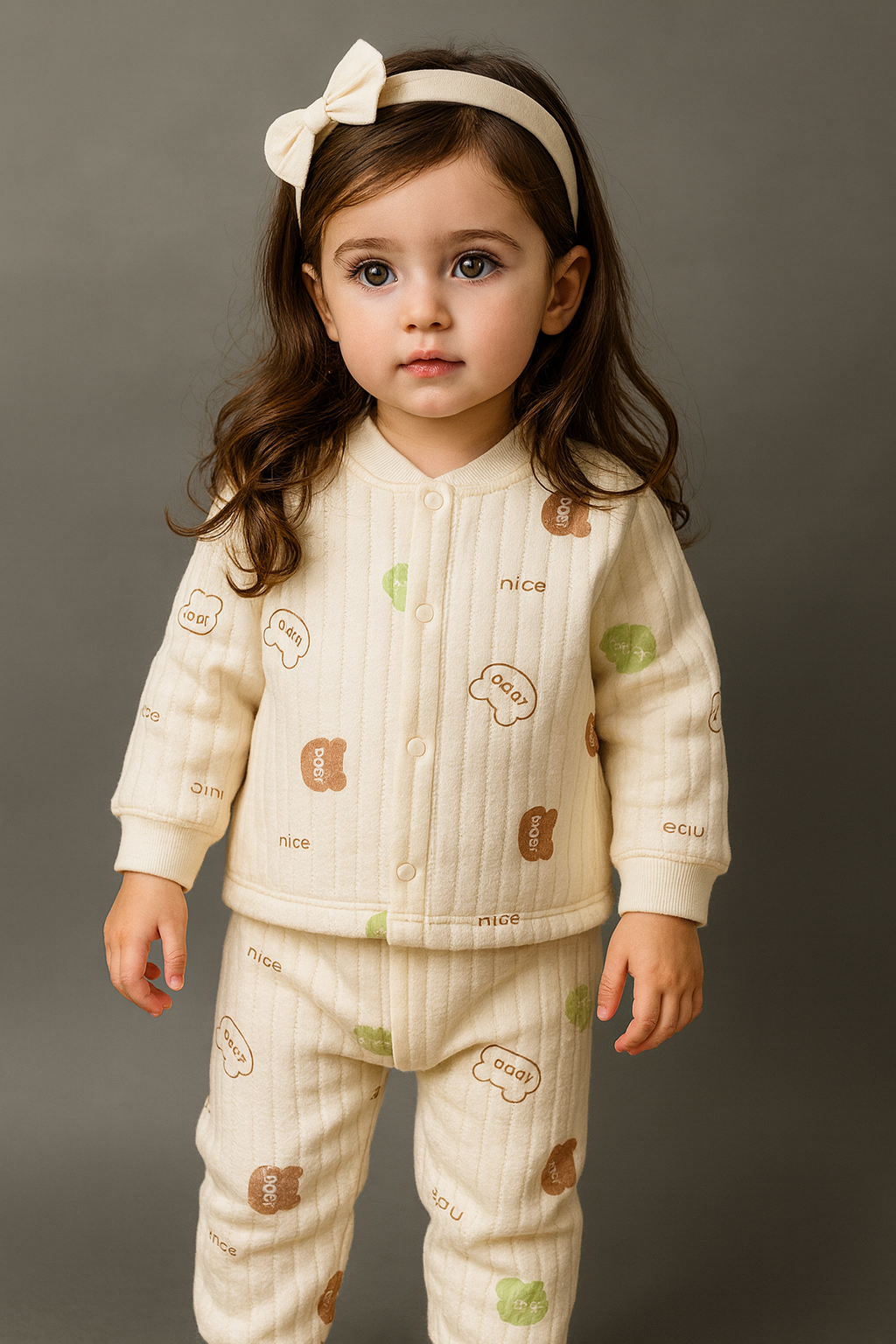 Trendy Girls Soft & Cozy Co-ord Set - Baby Bear