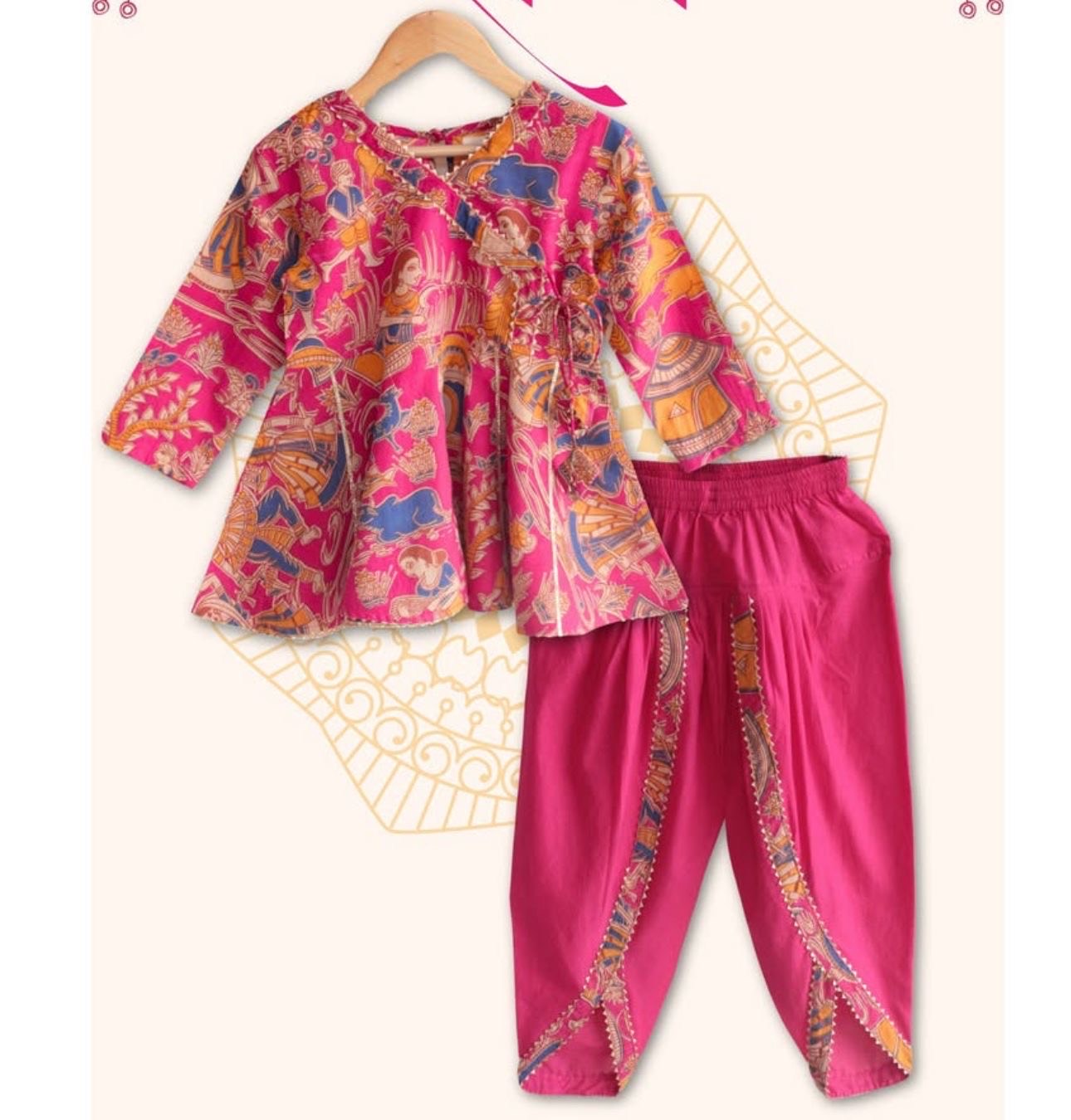 Girls Printed Full Ethnic Beautiful & Elegant Set - Festive Ready