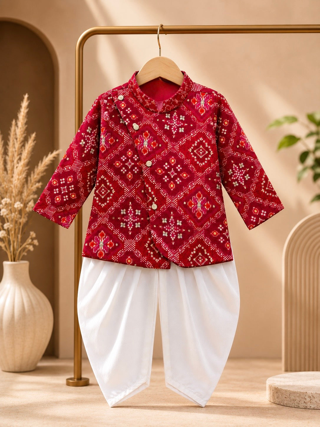 Soft & Breathable - Baby & Toddler - Ethnic - Royal Red Ethnic Kurta Set