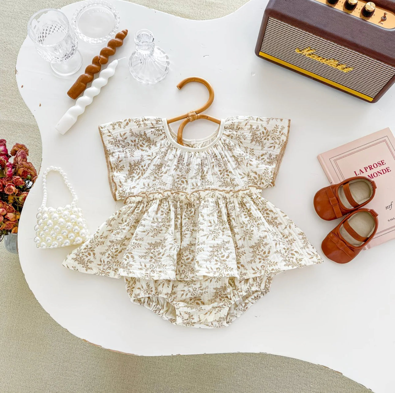 Soft & Breathable - Premium Floral Baby Girl Dress Romper