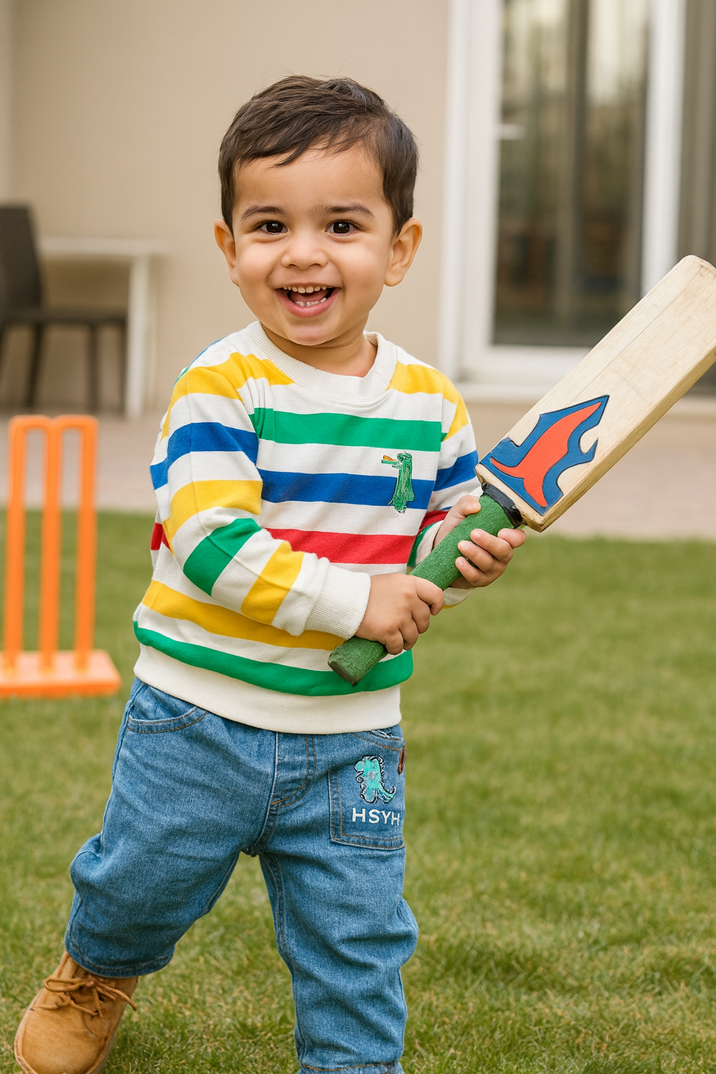 Kids Stylish Bold & Elegant Denim with T-Shirt - Diano