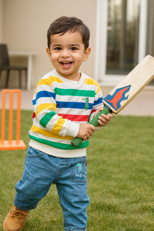 Kids Stylish Bold & Elegant Denim with T-Shirt - Diano