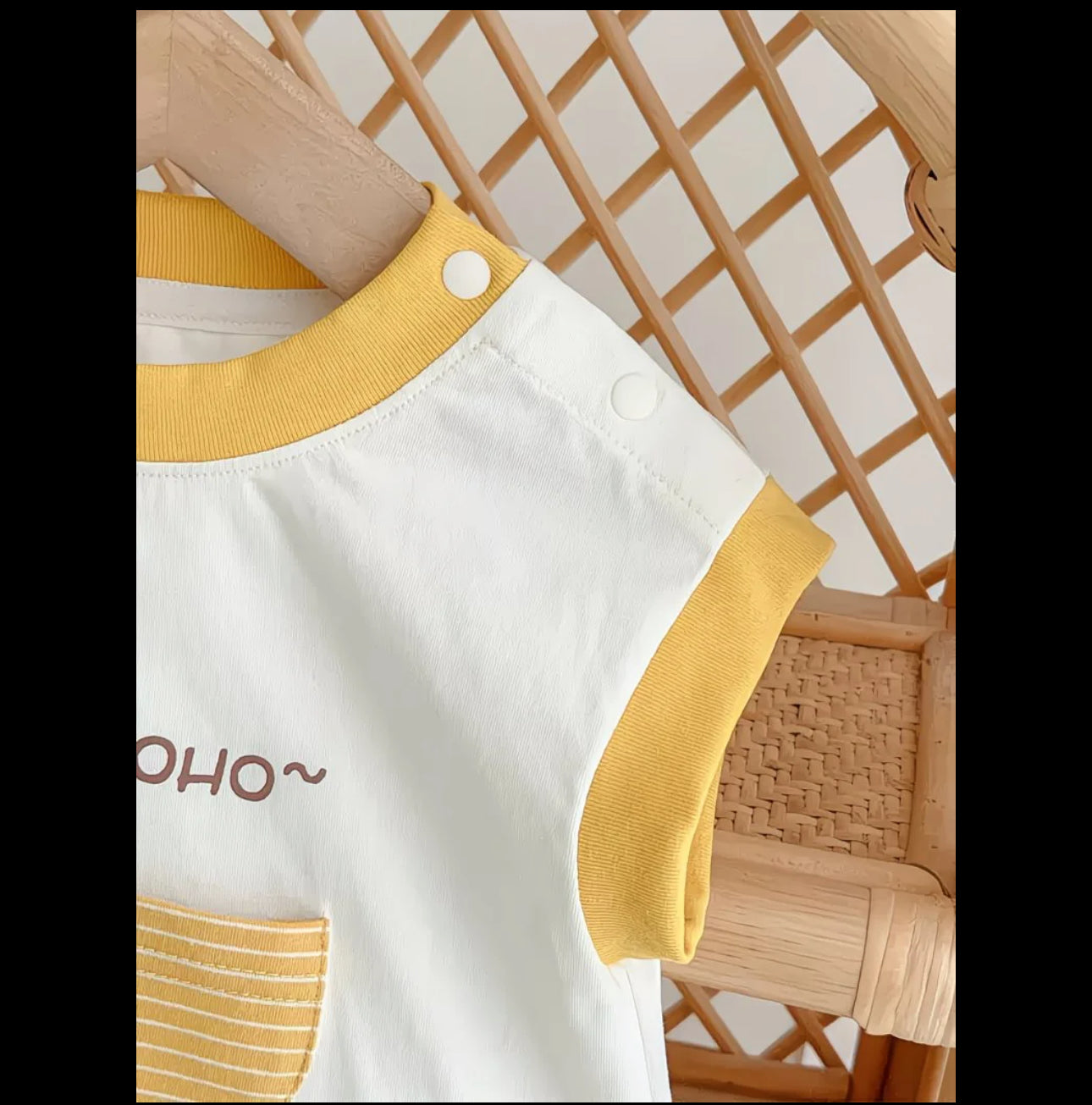 Soft & Breathable - Elegant 3D Baby Romper – Sunny Pear Edition
