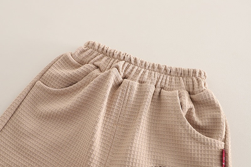 Kids Labubu Waffle T-Shirt & Shorts Co-ord Set