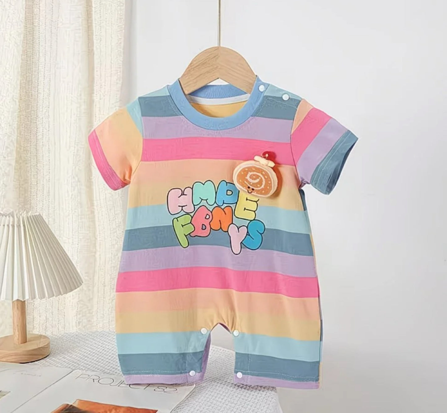 Soft & Breathable - Organic Cotton Romper - Multicolor 3D