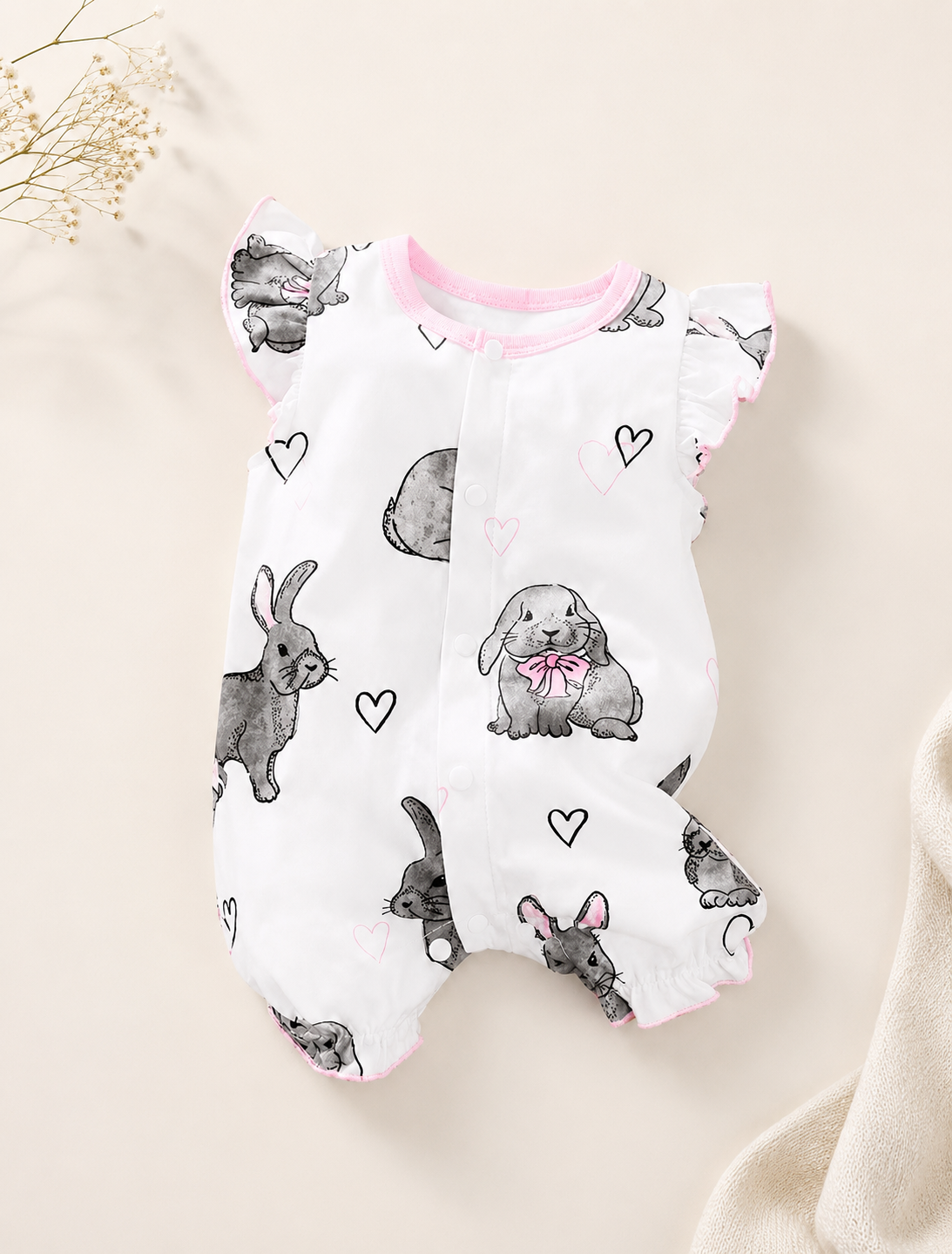 Soft & Breathable - 100% Organic Cotton Baby Bodysuit - Aww Cute