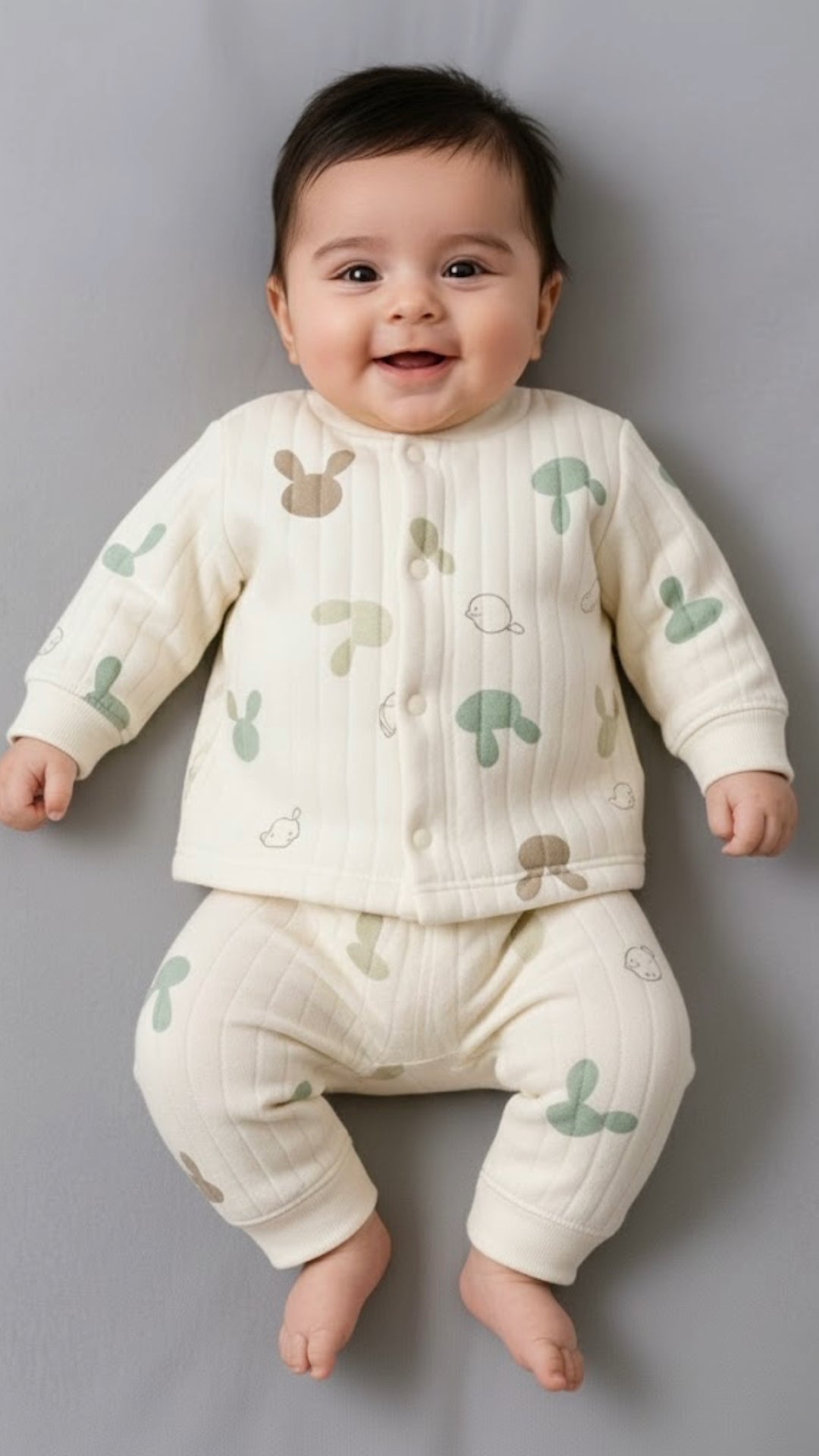 Trendy Soft & Breathable - Trendy Baby Co-ord Set with Fleece - Baby Bunny