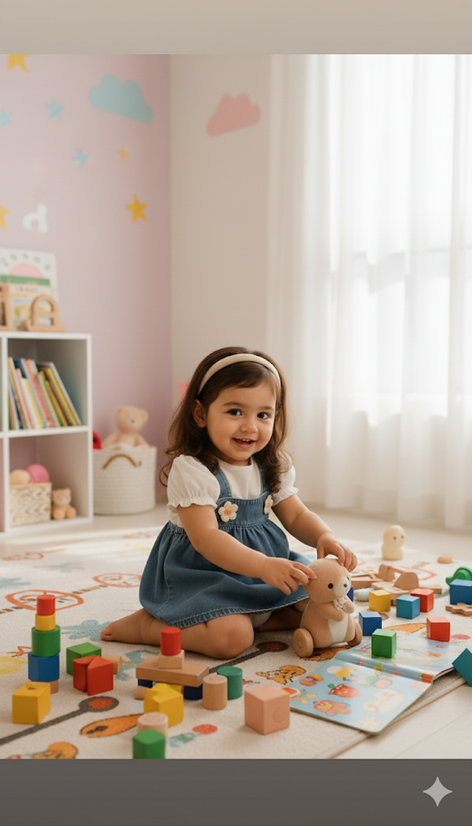Denim Love - Girls Soft Denim A line Skirt With Super Soft T-Shirt