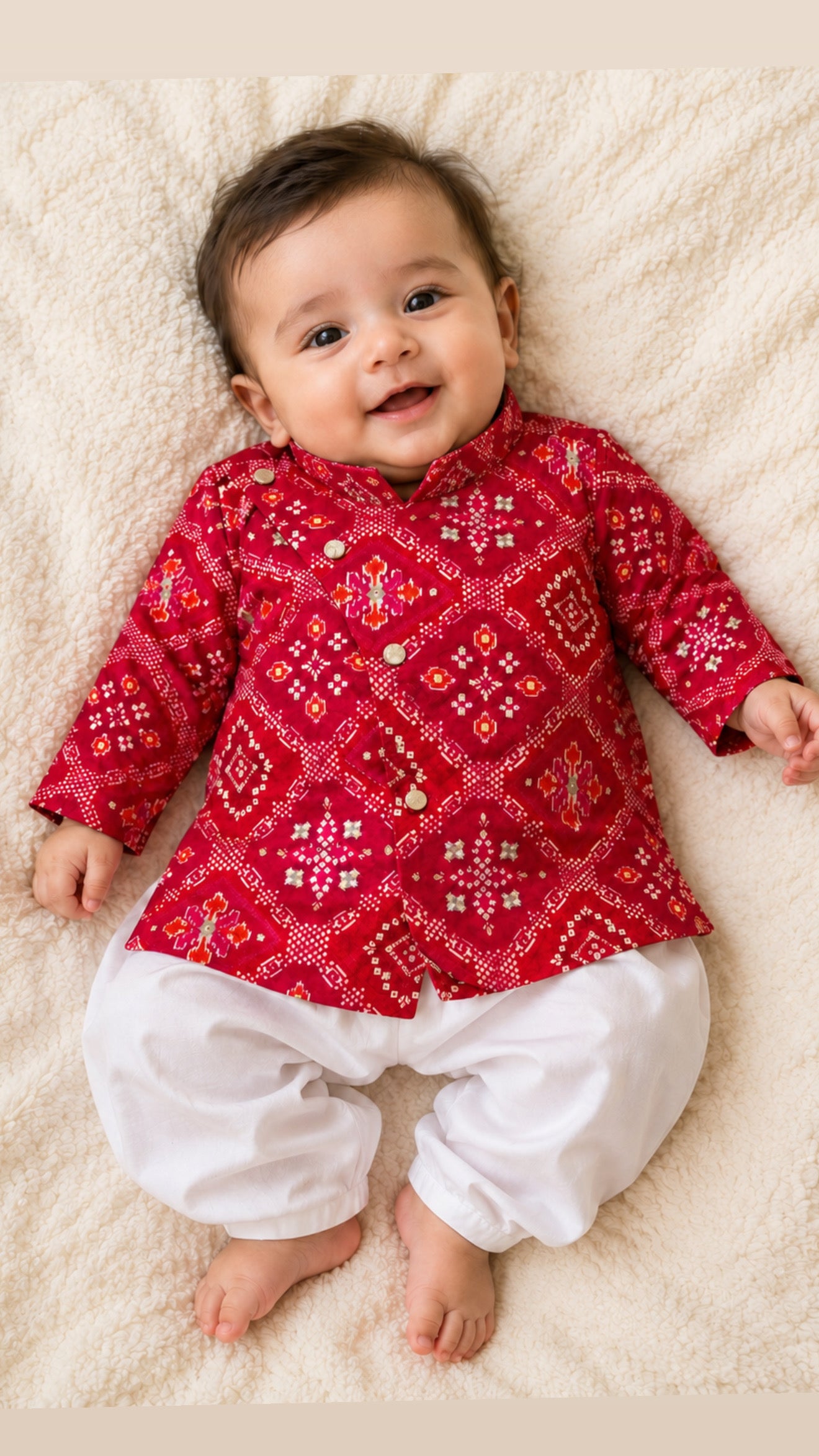 Soft & Breathable - Baby & Toddler - Ethnic - Royal Red Ethnic Kurta Set