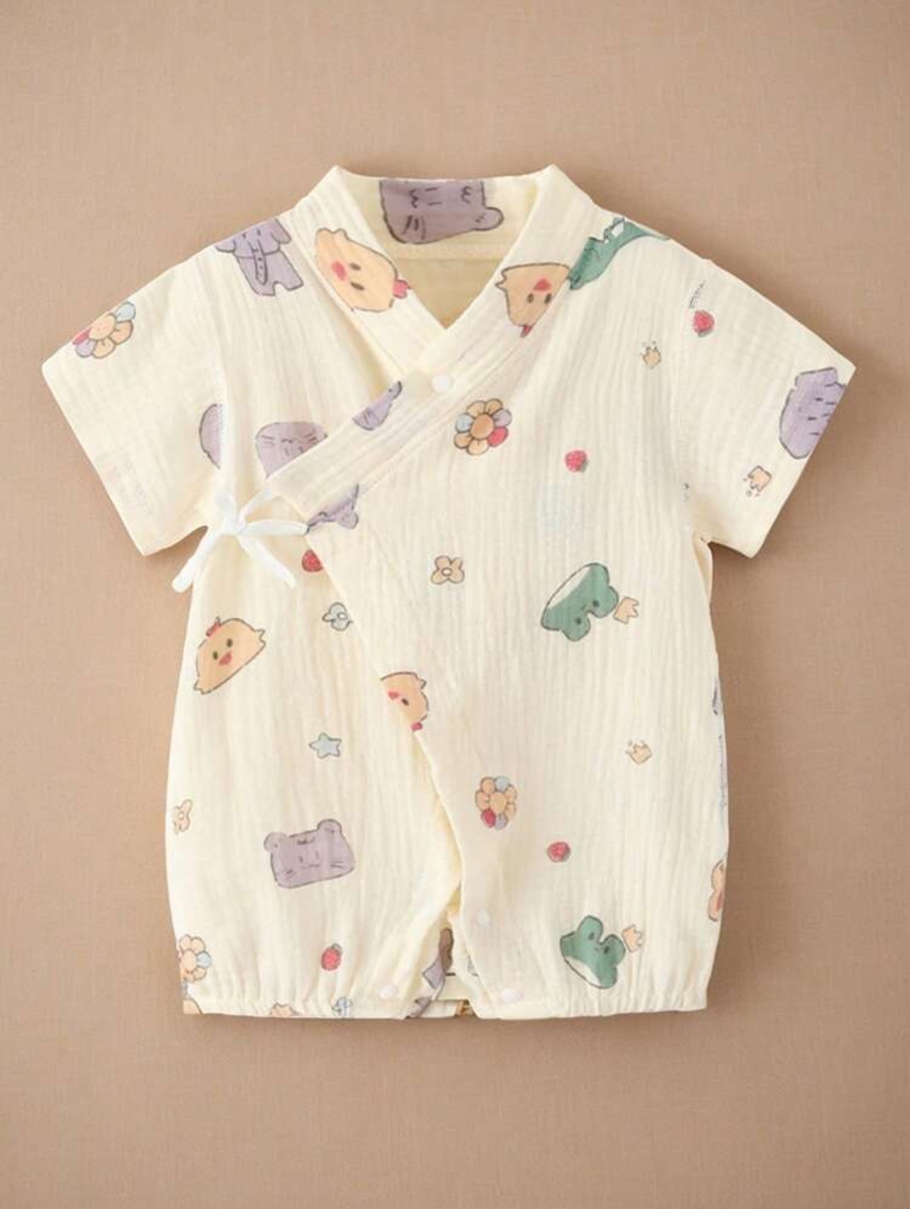 Soft & Breathable - Baby & Toddler - Baby Cartoon Wrap Romper