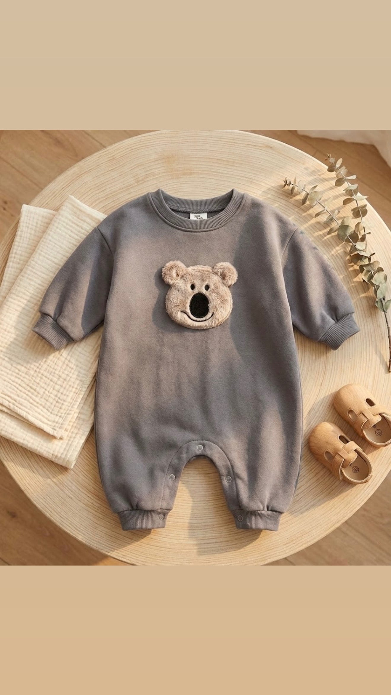 Soft & Breathable - Trendy Baby & Toddler - Warm Winter Suit with Fleece - Bear