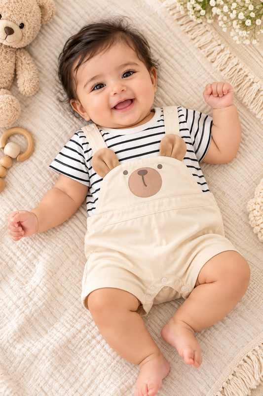 Soft & Breathable - Baby & Toddler - Little Bear Hug – Soft Cotton Baby Romper