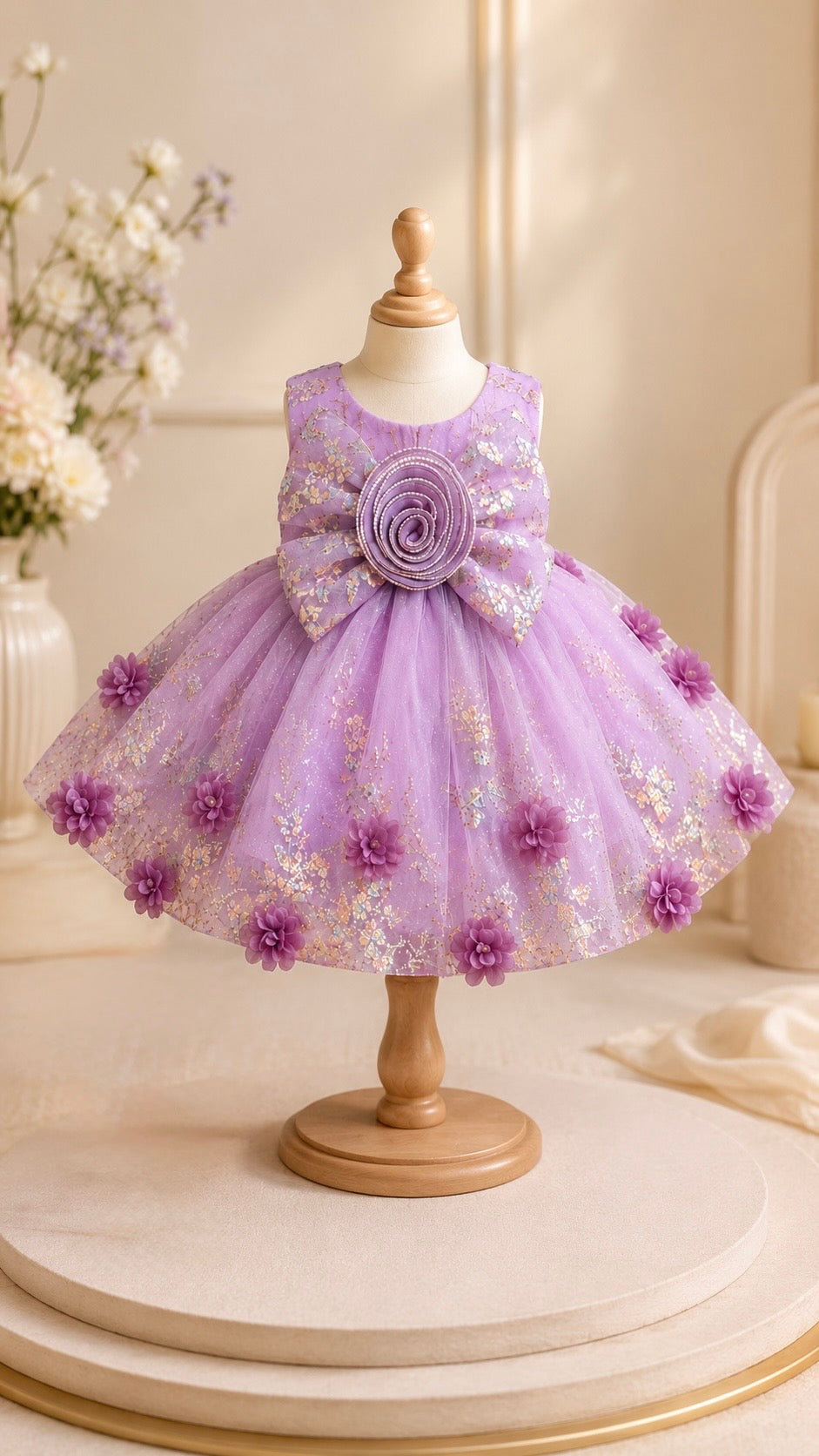 Soft & Breathable - Baby Girl Lilac Bloom Princess Dress
