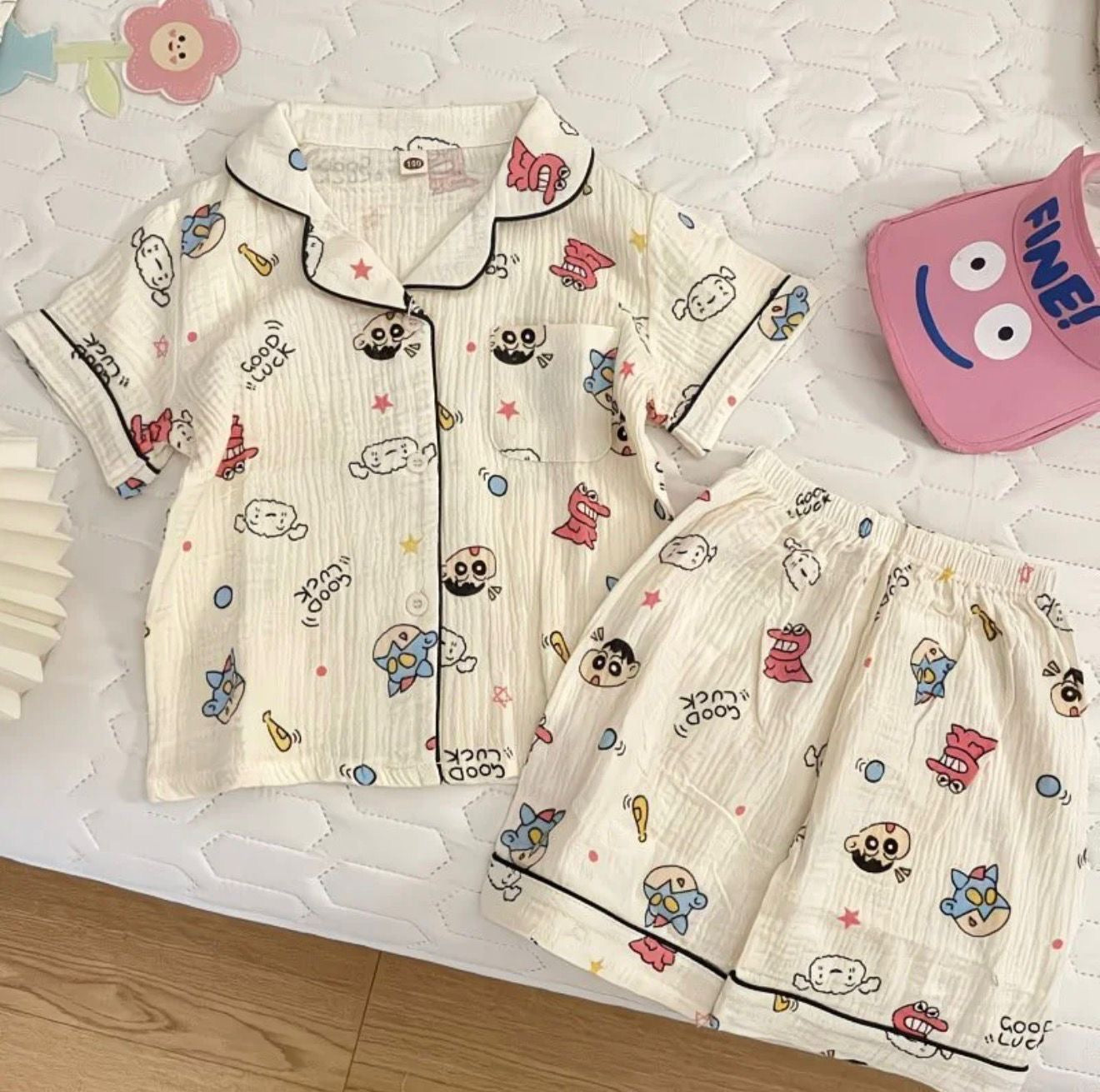Elegant & Soft Printed Short Co-ord Set - Cutie