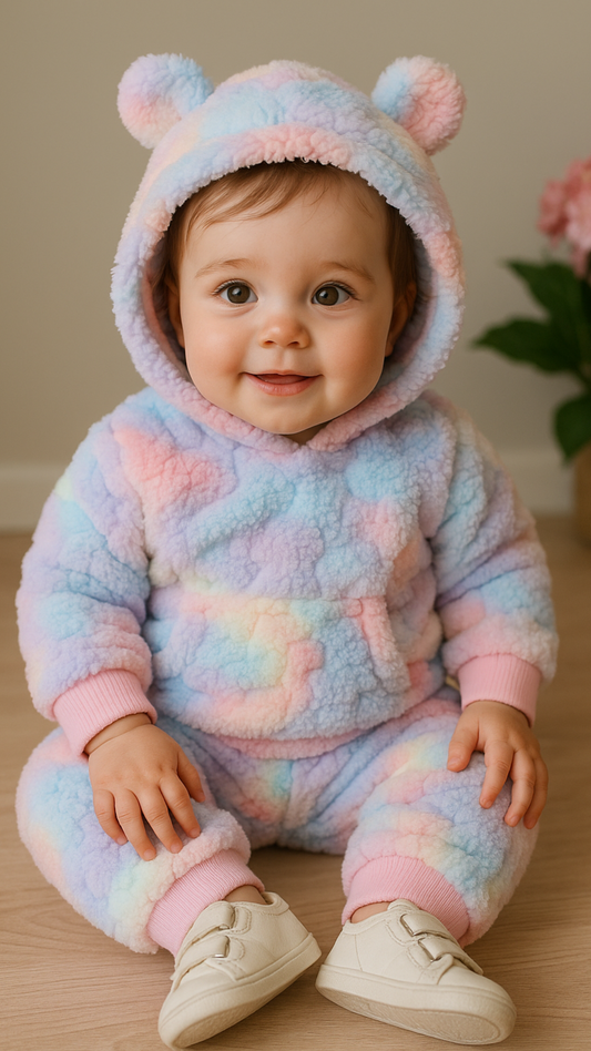 Trendy Soft & Breathable - Cozy Baby Co-ord Set with Fleece - Unicorn