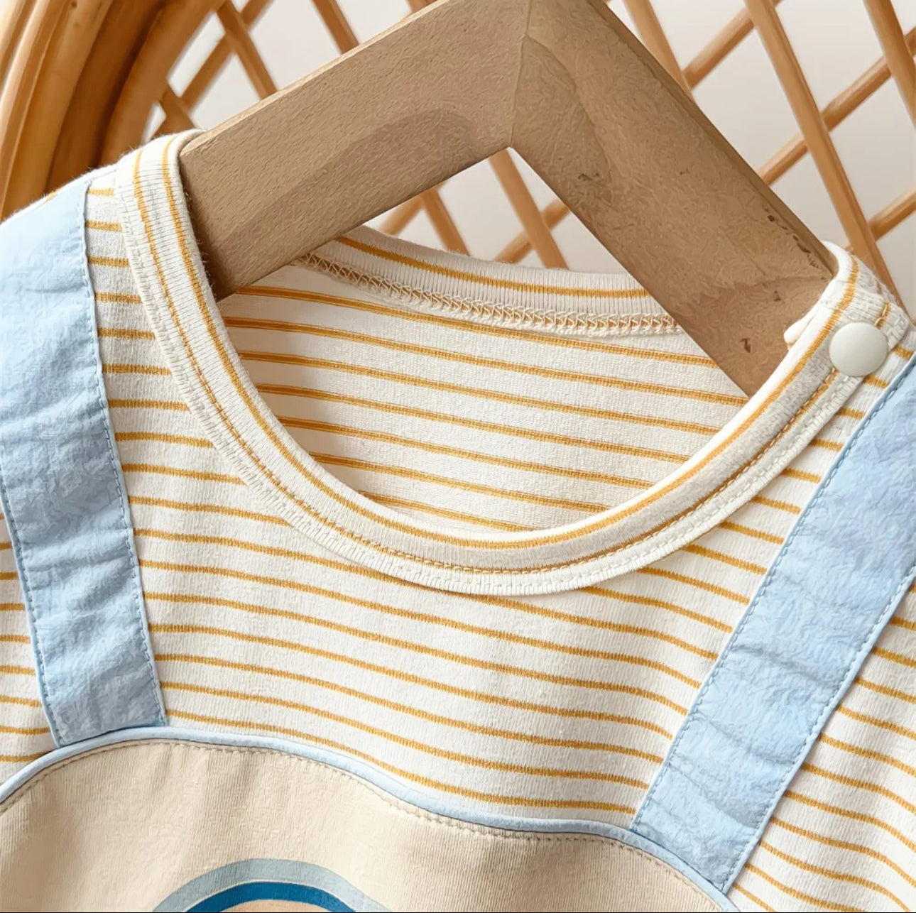 Soft & Breathable - Baby & Toddler - Elegant Striped Rainbow Print Romper