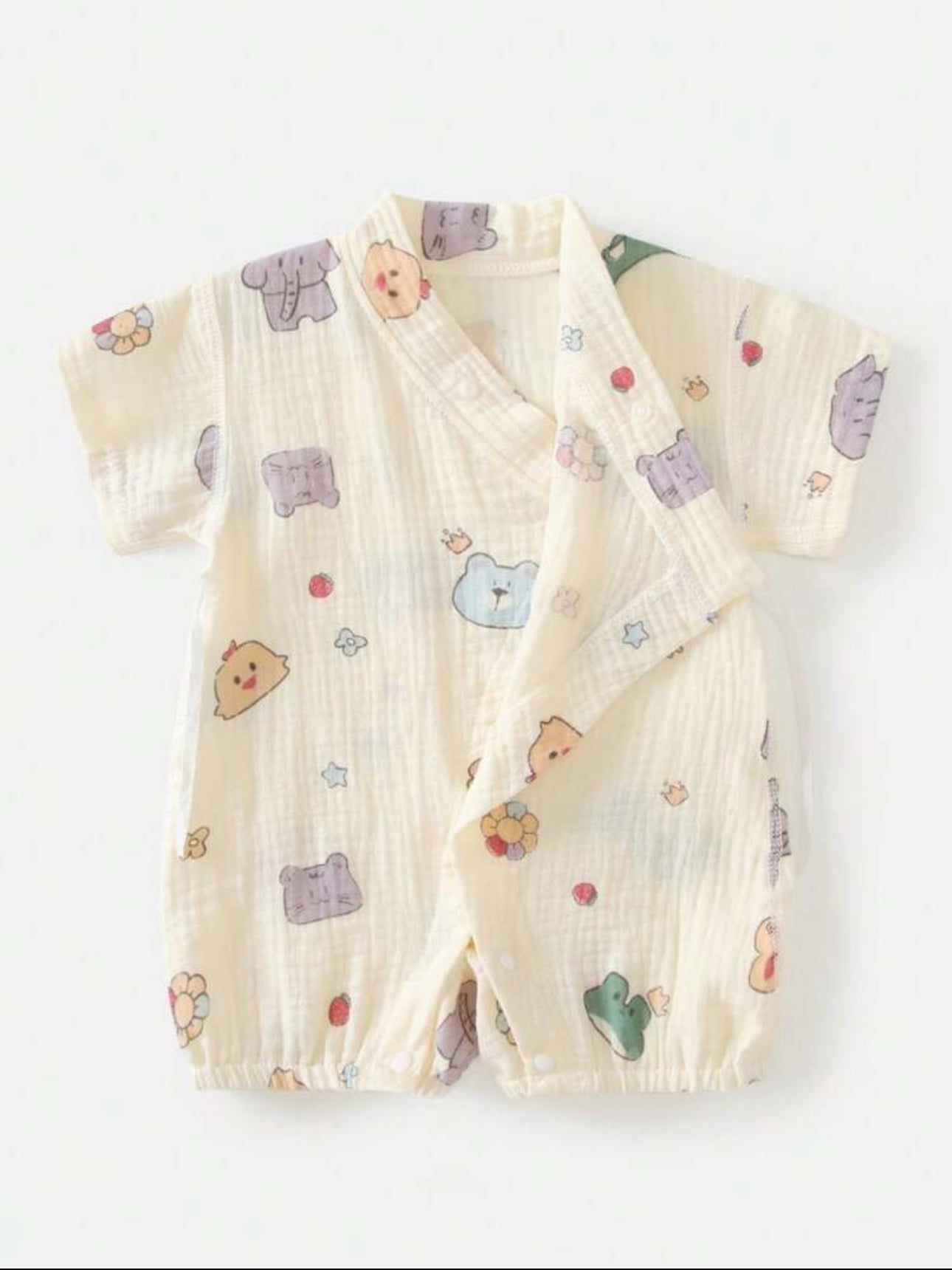 Soft & Breathable - Baby & Toddler - Baby Cartoon Wrap Romper