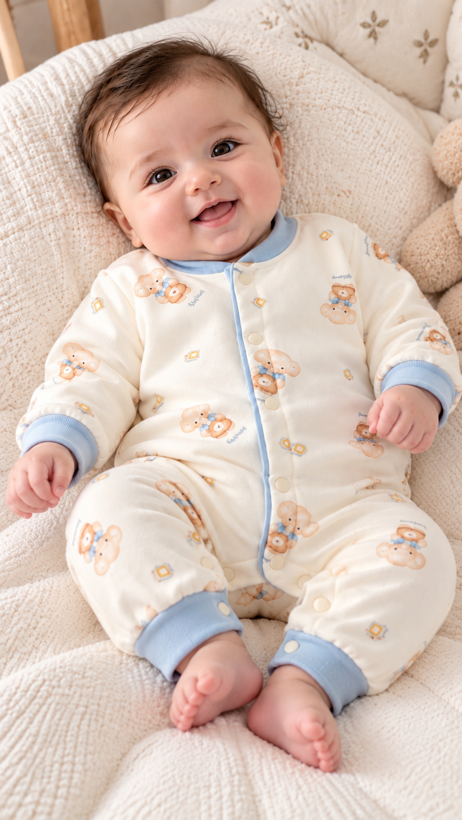 Soft & Breathable - Baby & Toddler - Baby Elephant Snuggles Cozy Romper