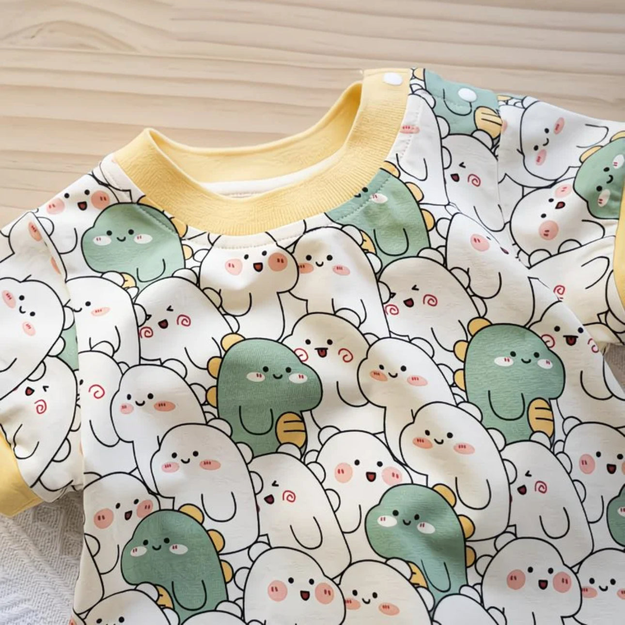 Soft & Breathable - Dino Pals Short Sleeve Romper