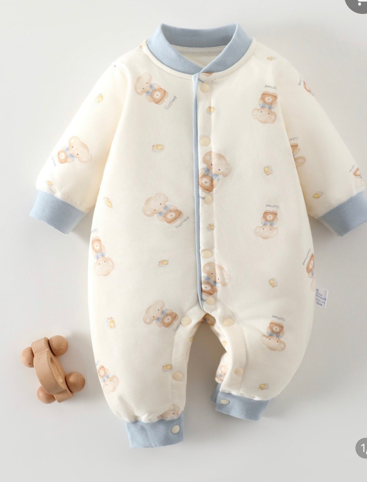 Soft & Breathable - Baby & Toddler - Baby Elephant Snuggles Cozy Romper