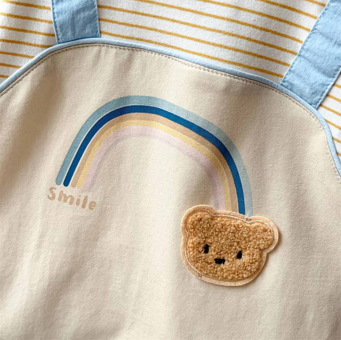 Soft & Breathable - Baby & Toddler - Elegant Striped Rainbow Print Romper