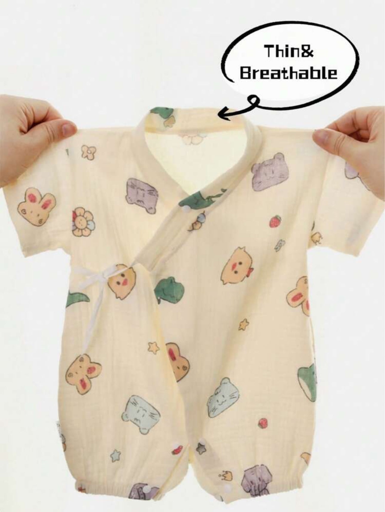 Soft & Breathable - Baby & Toddler - Baby Cartoon Wrap Romper