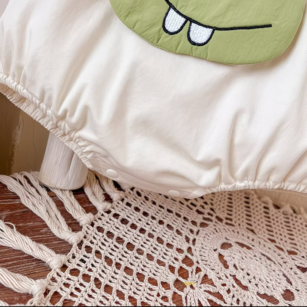 Soft & Breathable - Baby Boys Dino Print Romper Set with Crocodile Pocket Detail