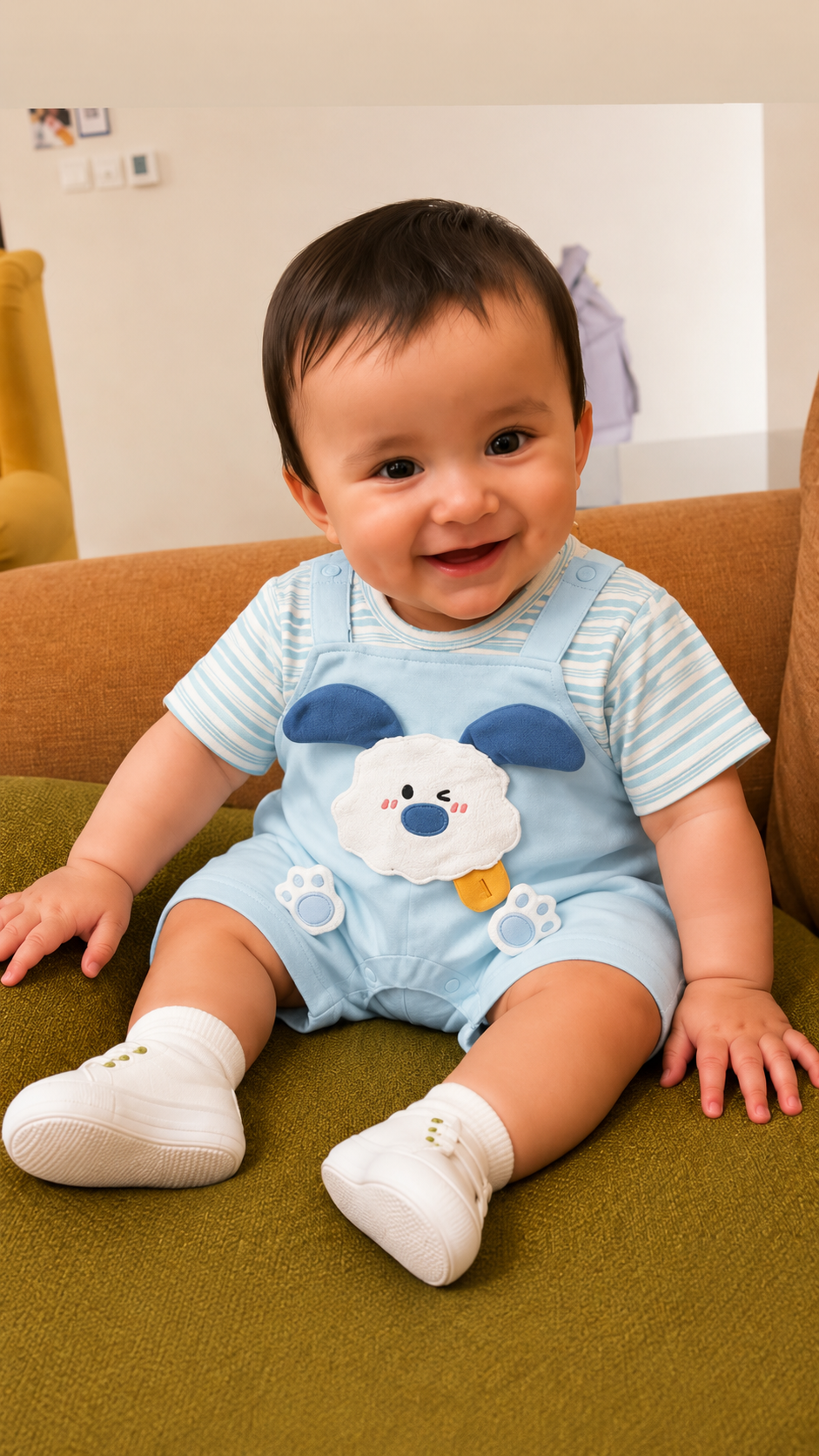 Soft & Breathable - Baby & Toddler - 3D Puppy - Pastel Blue