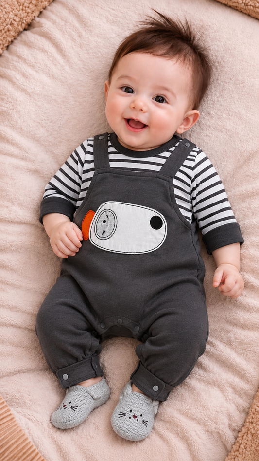 Soft & Breathable - Baby & Toddler Full Bodysuit - Baby 3D Fish