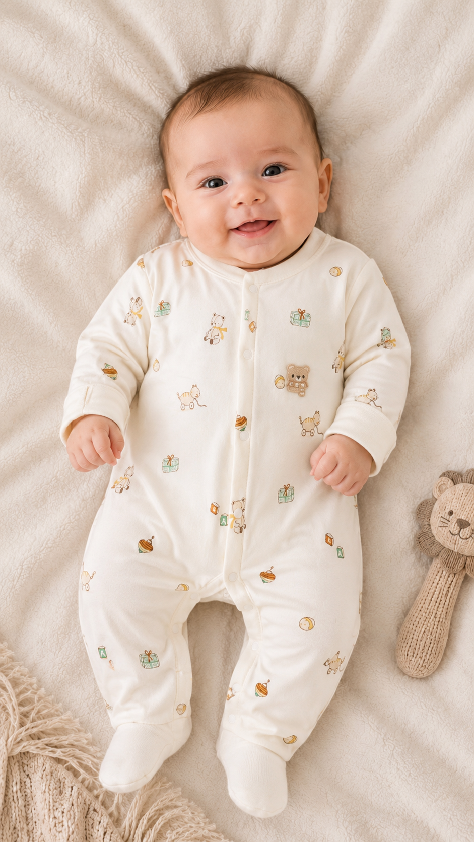 Soft & Breathable - Baby & Toddler - 3D Teddy & Toys Dreamy Romper