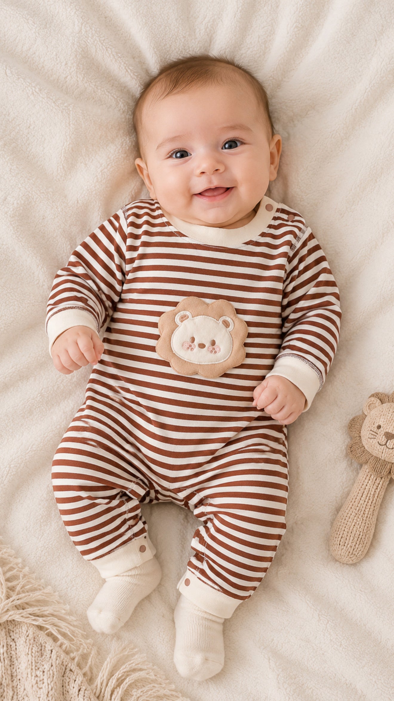 Soft & Breathable - Baby & Toddler - 3D Lion Cuddle Cub Romper