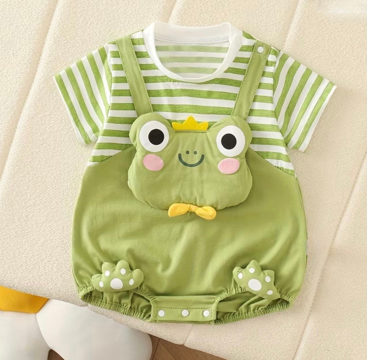 Soft & Breathable - Baby & Toddler - Baby Frog 3D Plushy Romper