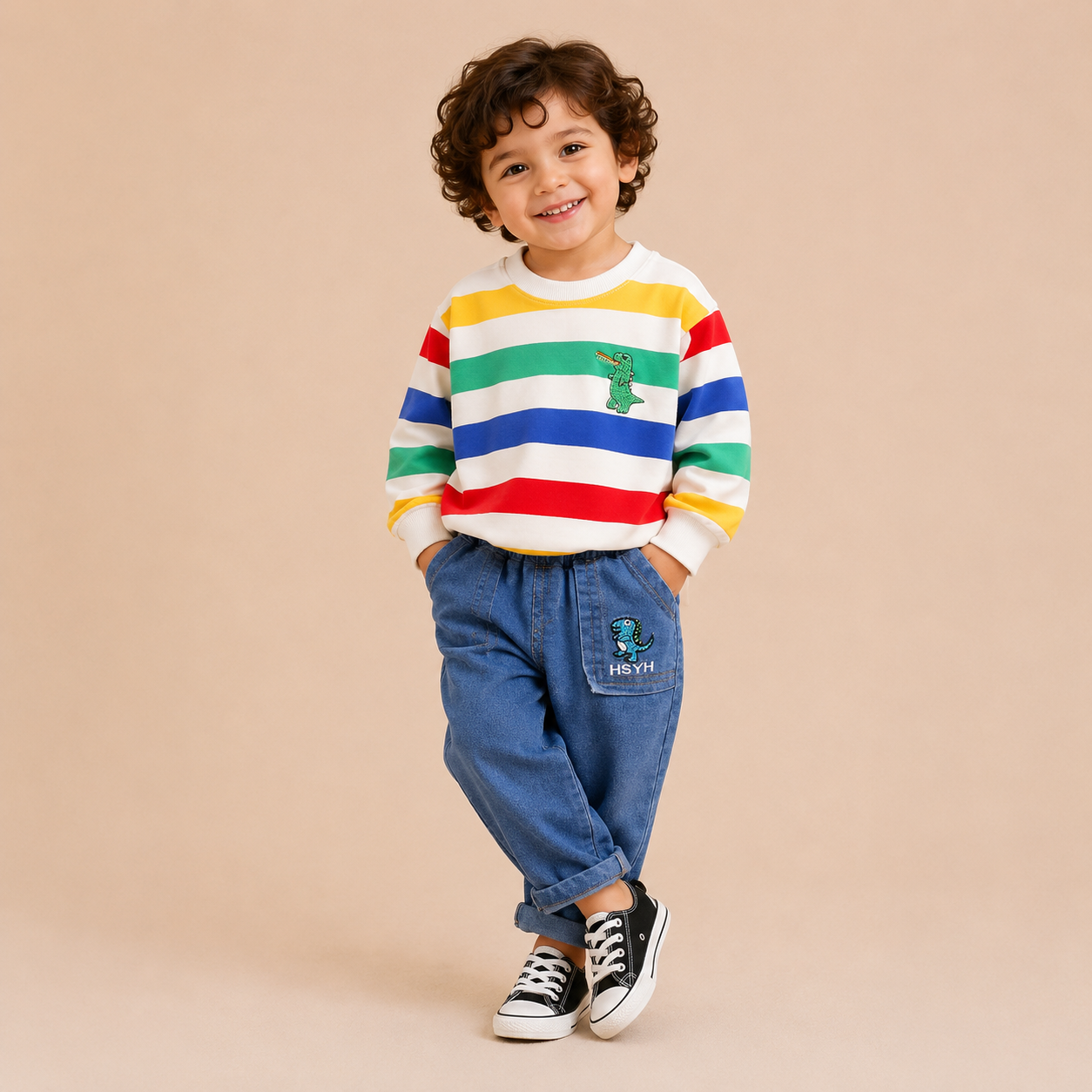 Trendy Stylish Bold & Elegant Denim with T-Shirt - Diano