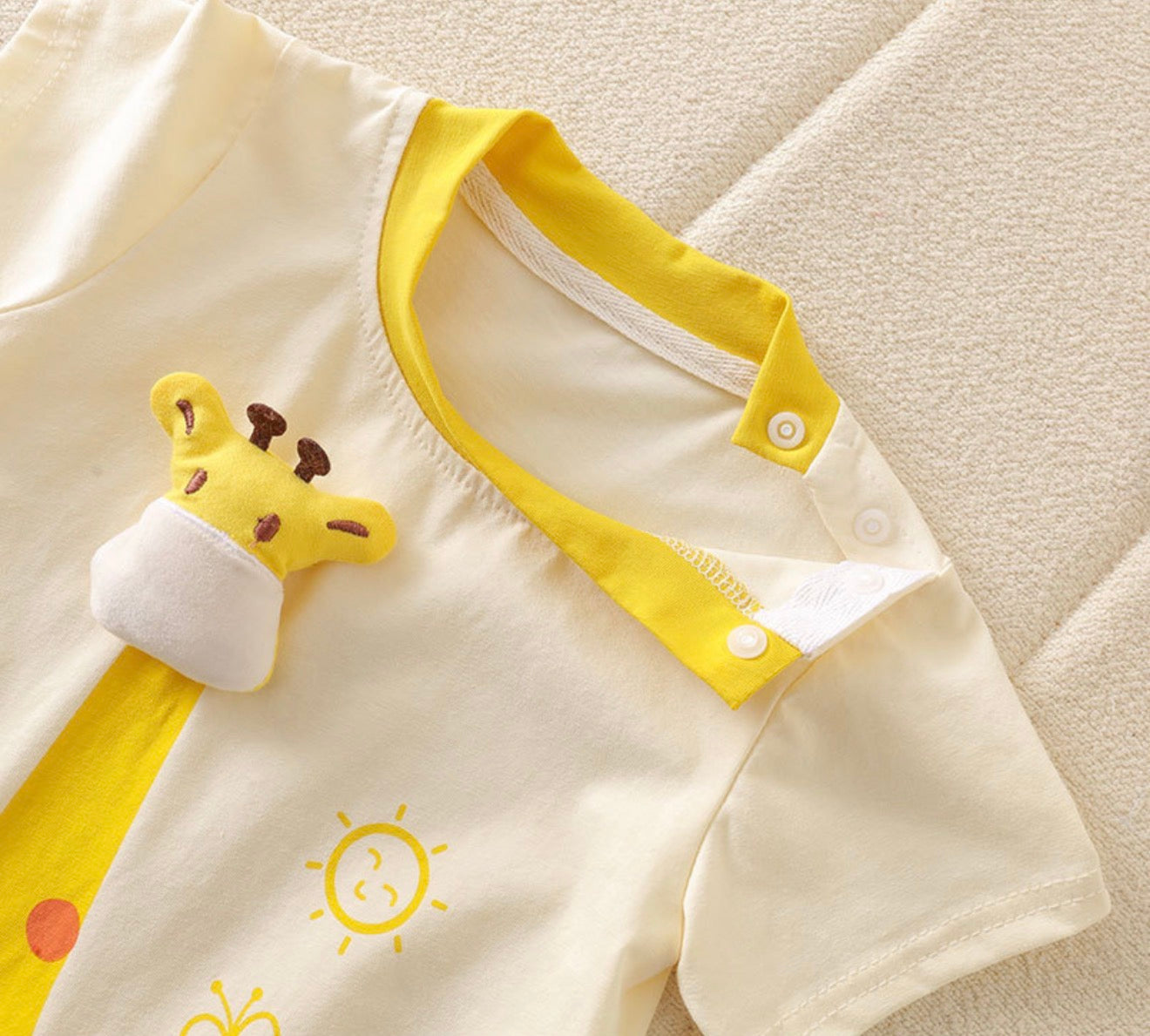 Soft & Breathable - Baby & Toddler - Baby Giraffe 3D Plushy Romper