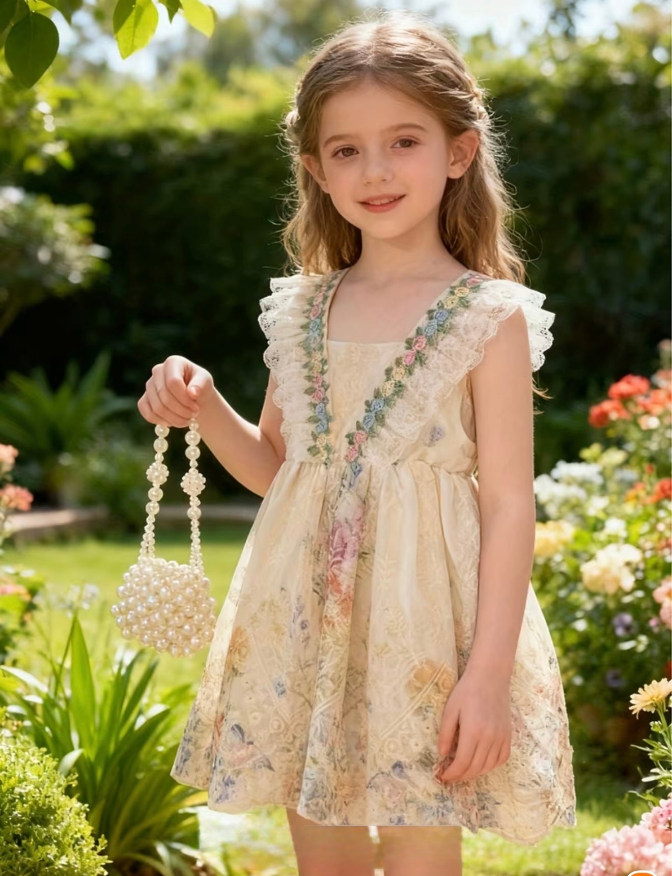Girls Soft & Comfortable Dress - Festive Bling