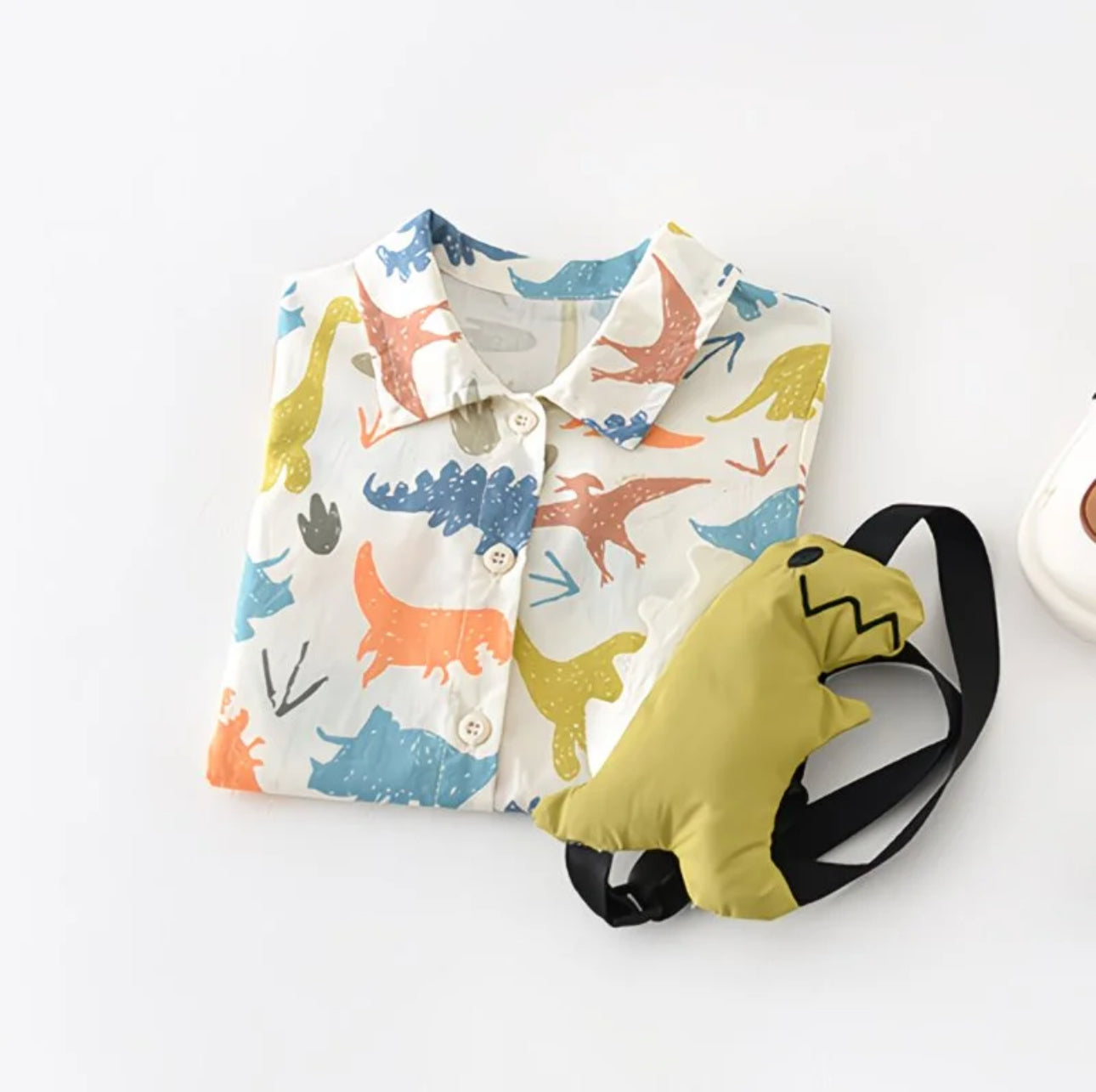 Soft & Breathable - Baby Boy Dinosaur Print Romper with Crossbody Bag