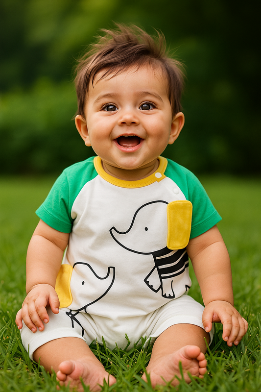 Soft & Breathable Baby & Toddler’s Bodysuit - baby & mommy elephant