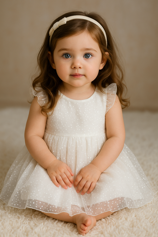 Girls Princess Dress - White