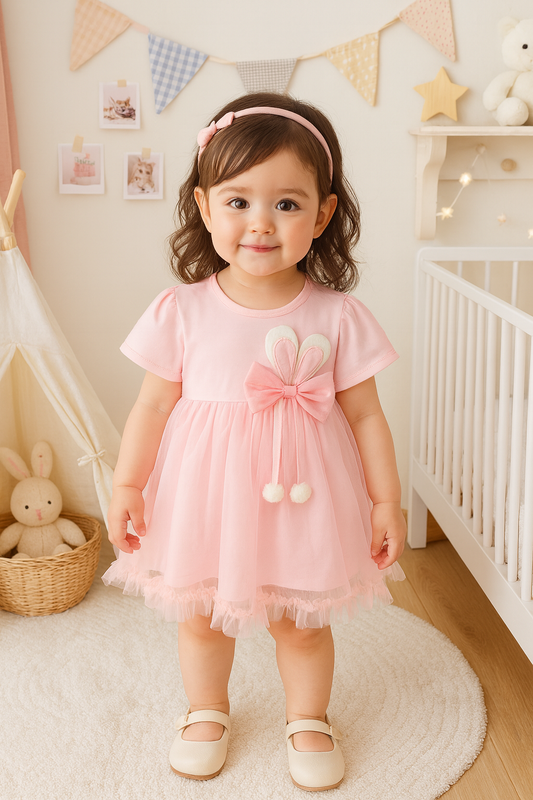 Girls Princy Soft Flare Dress - Pink