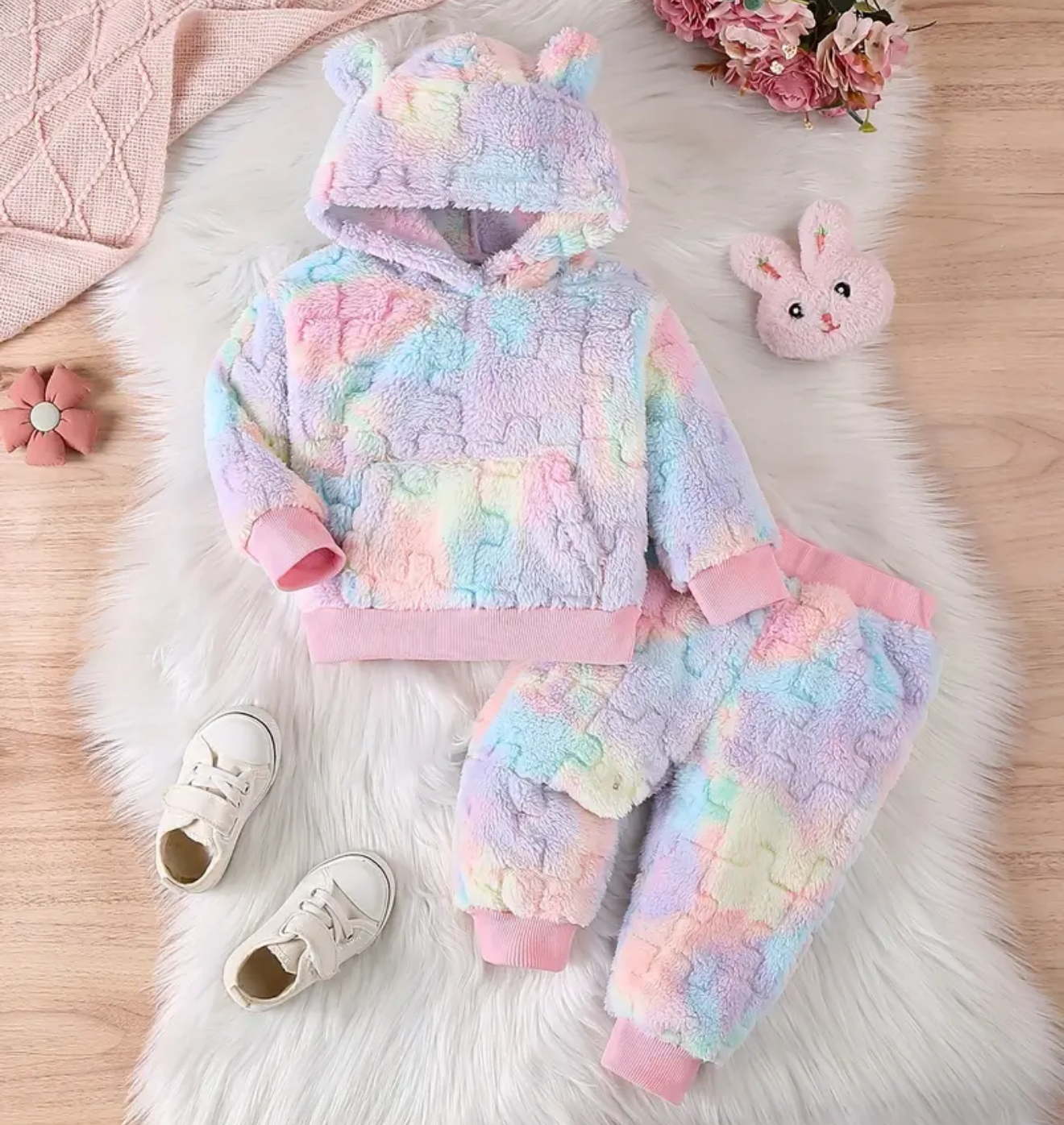 Trendy Soft & Breathable - Cozy Baby Co-ord Set with Fleece - Unicorn