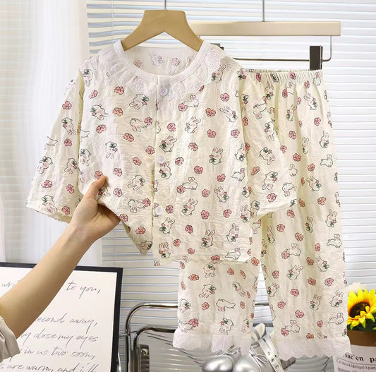 Elegant & Soft Printed Full Co-ord Set - Rabbit