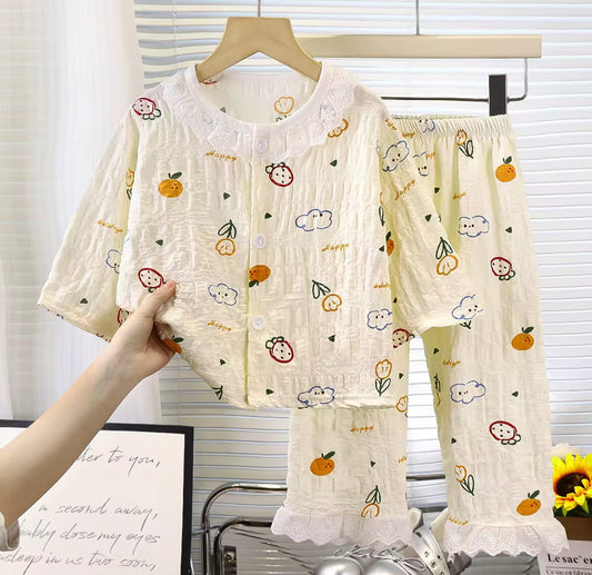Elegant & Soft Printed Full Co-ord Set - Happy