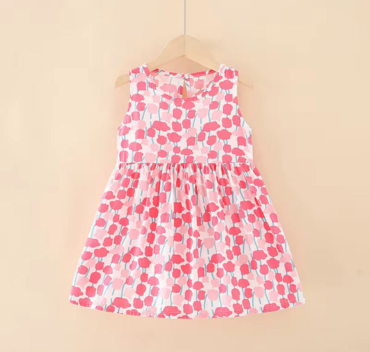 Trendy Girls Soft & Breathable Summer Dress - Floral