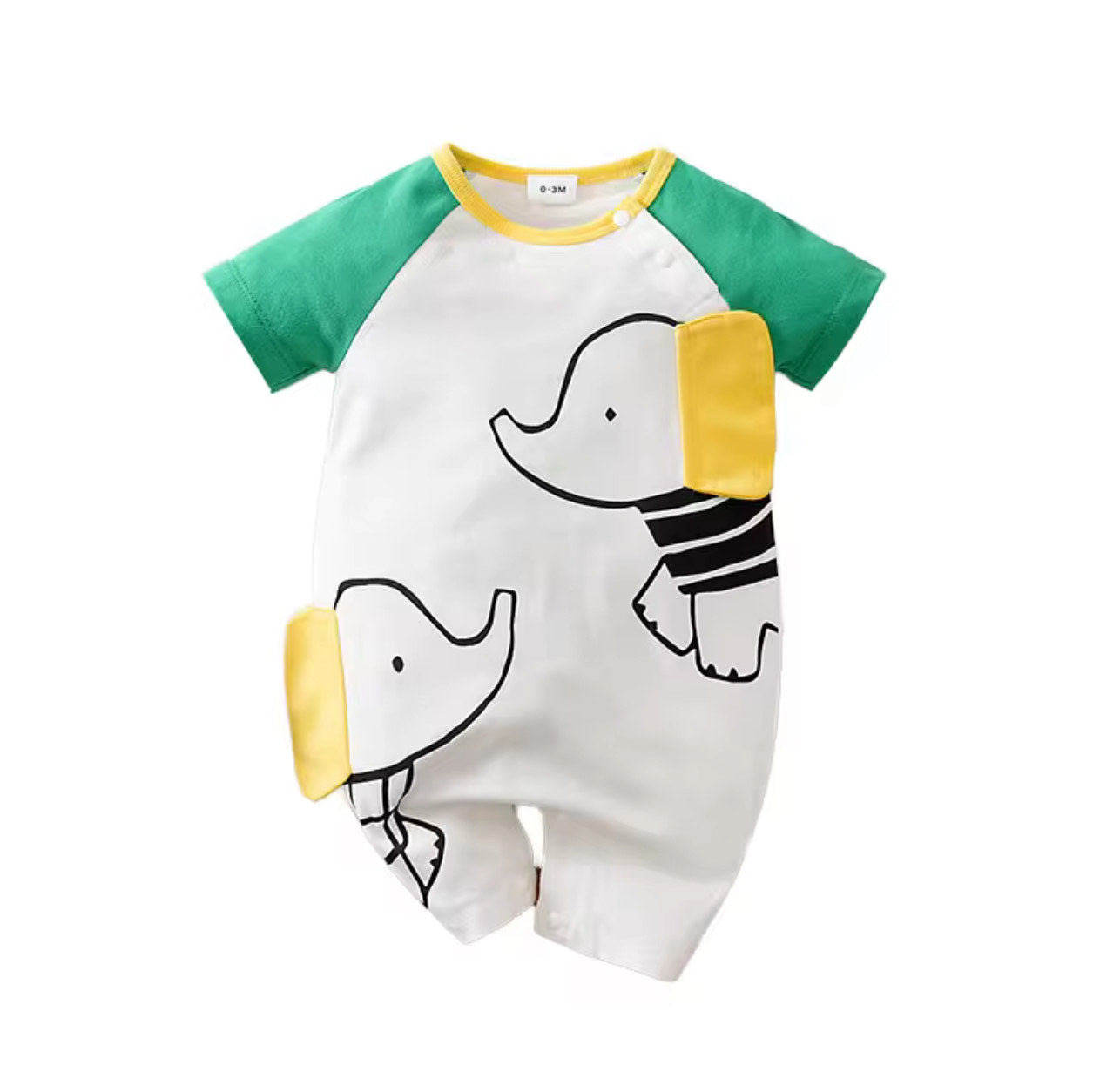 Soft & Breathable Baby & Toddler Bodysuit - baby & mommy elephant